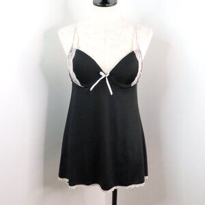 International Intimates Women's M Lace Trim Chemise Teddy Slip Lingerie Dress